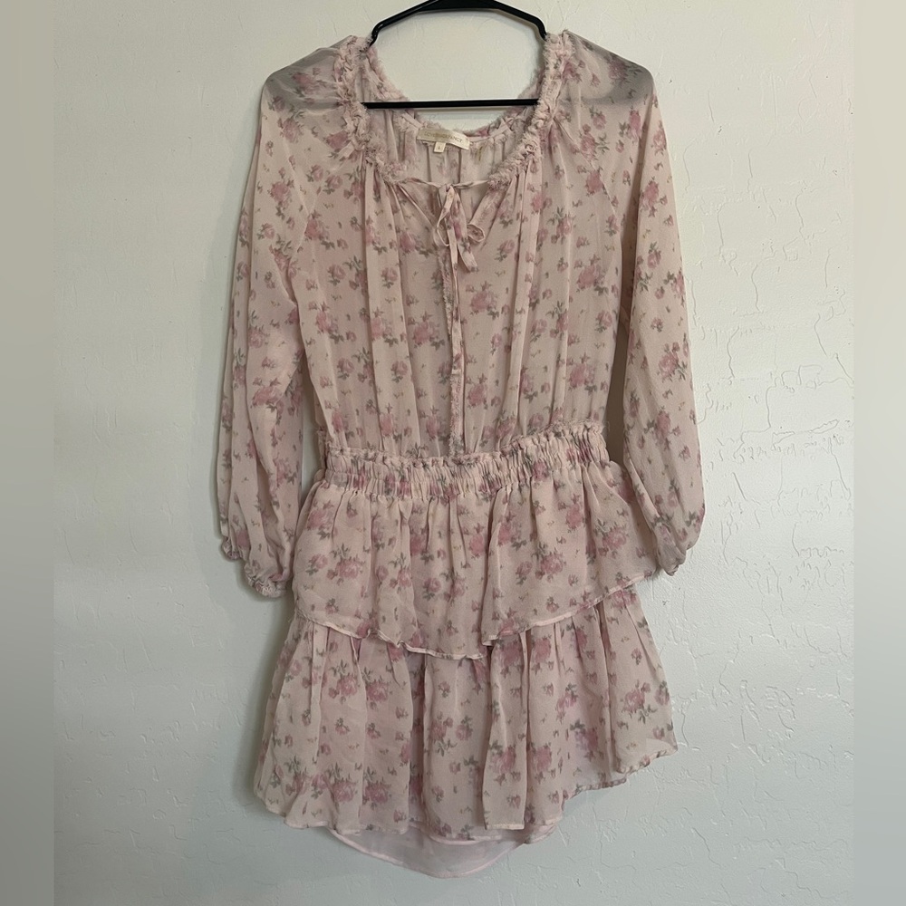 Love shack fancy pink foral dress